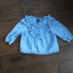 BABY GAP denim shirt - 6-12 mos